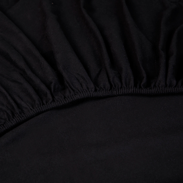 Kayori Nagano Spannbettlaken f. Splittopper Flanell - Schwarz