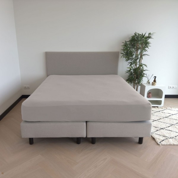 Kayori Sota splittopper hoeslaken tencel - Warmgrijs 