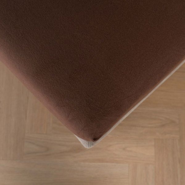 Kayori Spannbetttuch Kiyu Velvet Flanell – Schokolade
