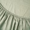 Kayori Edo Spannbetttuch Baumwollsatin - Olivgrün