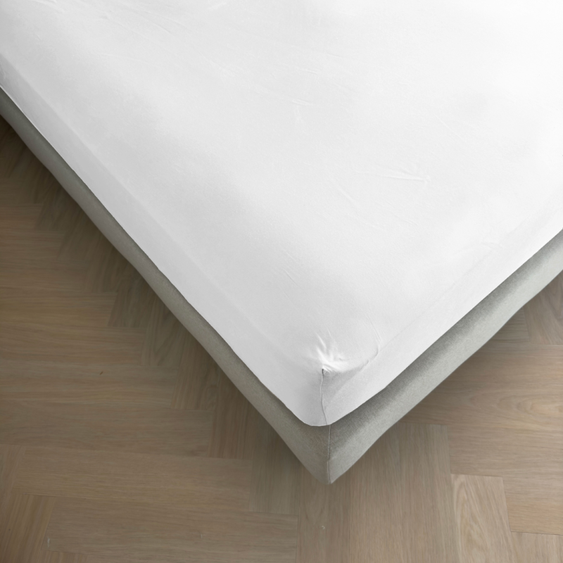 Kayori Emma Spannbetttuch Baumwollsatin - Weiss