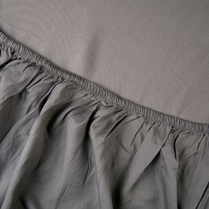 Kayori Edo Topper Spannbetttuch Baumwollsatin - Antracite