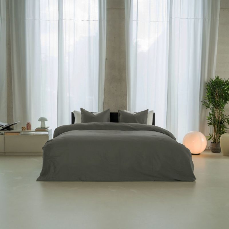 Kayori Emma - DBO - Katoensatijn - 140/200-220 - Antracite