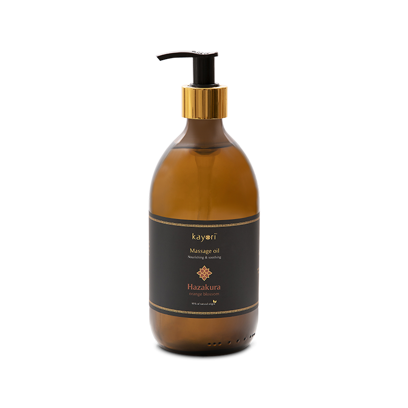 Kayori - Massageolie 500ml Hazakura