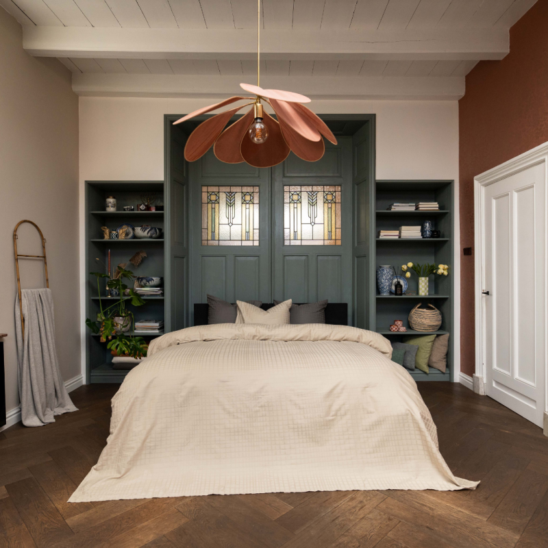 Kayori Bettbezug Kora Baumwollsatin - Taupe