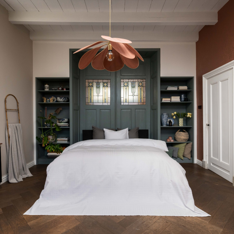 Kayori Bettbezug Kora Baumwollsatin - Weiss