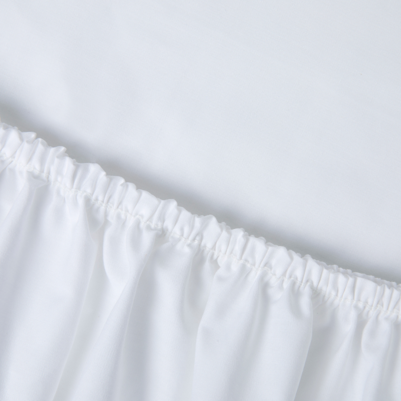 Kayori Shizu Topper Spannbettlaken Perkal - Weiss