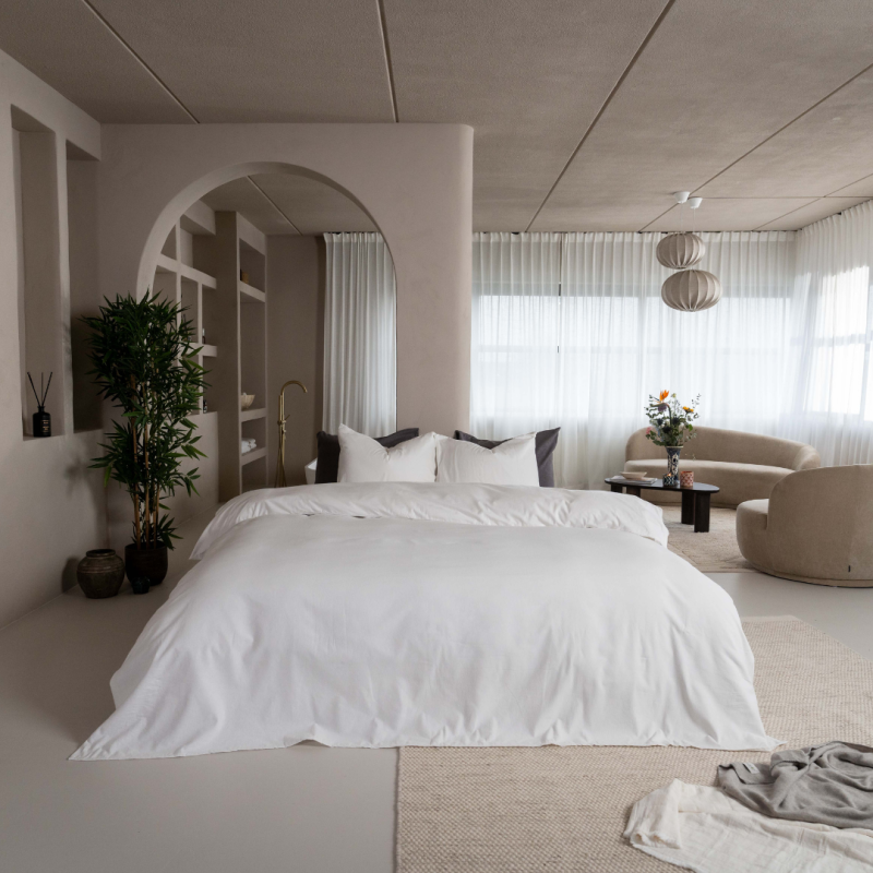 Kayori Bettbezug Showa Flanel - Weiss