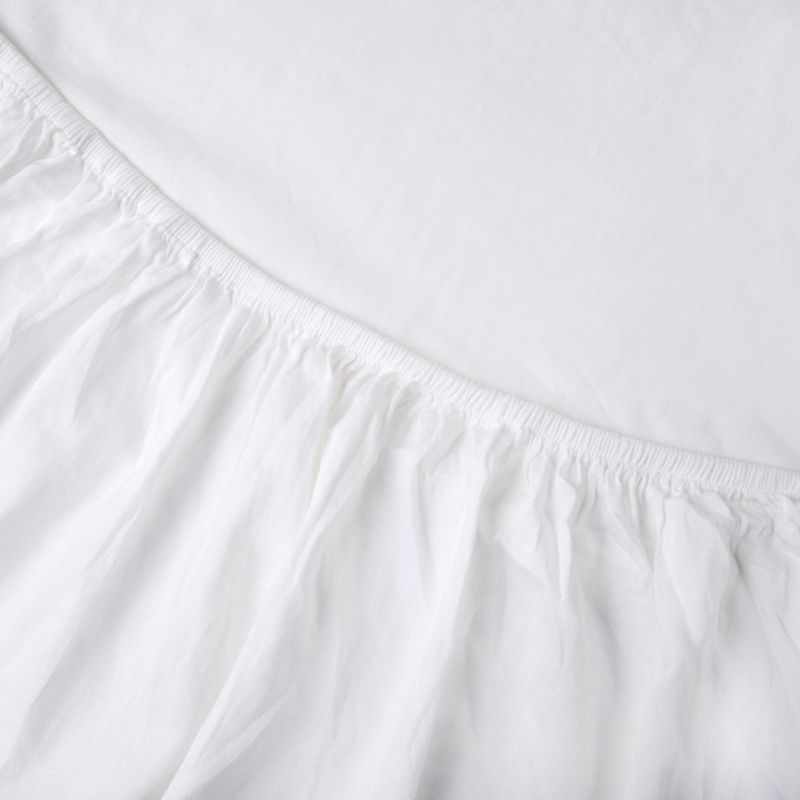 Kayori Edo Topper Spannbetttuch Baumwollsatin - weiß